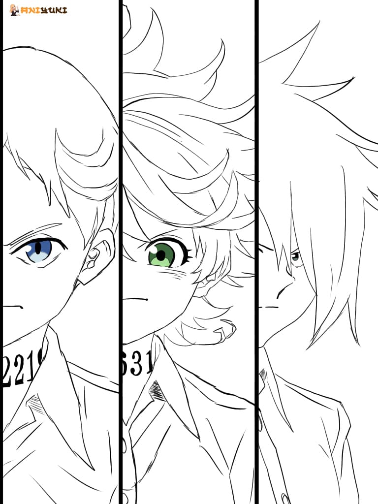 The Promised Neverland Coloring Page Coloring Home