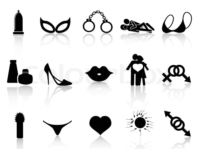 Isolated Black Sex Icons Set From Stock Vector Colourbox