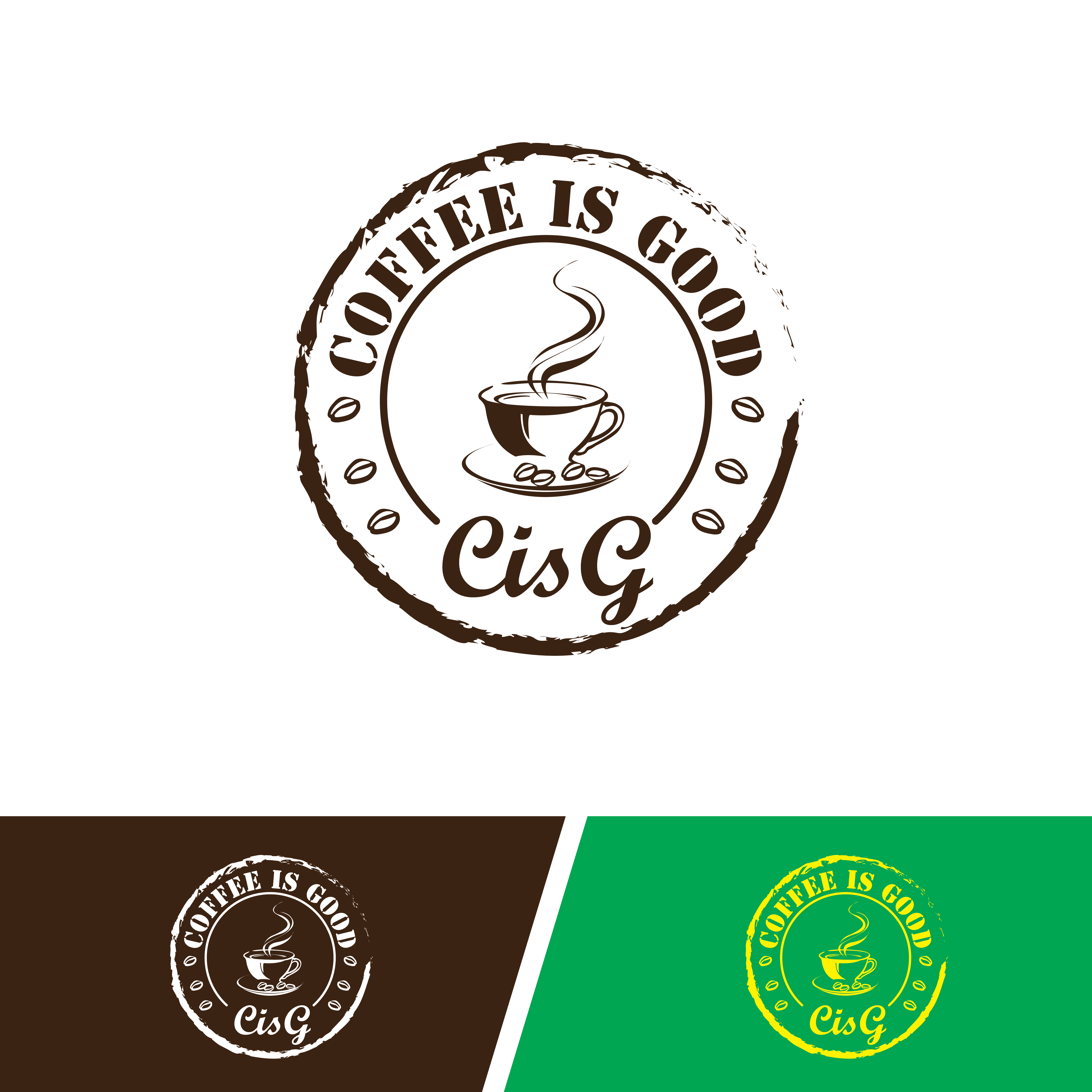 Elegant Playful Logo Design For Cisg Coffee Is Good By Ishaa
