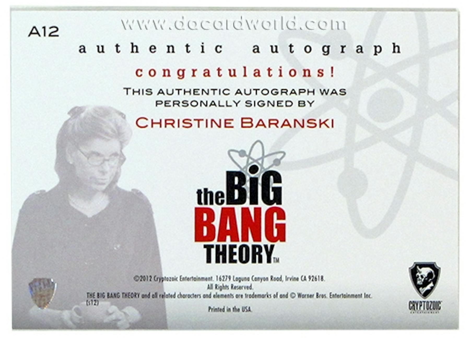 The Big Bang Theory Christine Baranski As Beverly Hofstadter Autograph