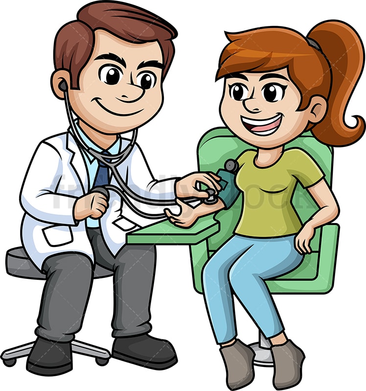 Woman Checking A Medical Exam Cartoon Clipart Vector Friendlystock