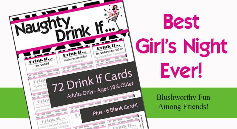 Naughty Drink If Game Printable Dirty Drink If Girls Night Etsy