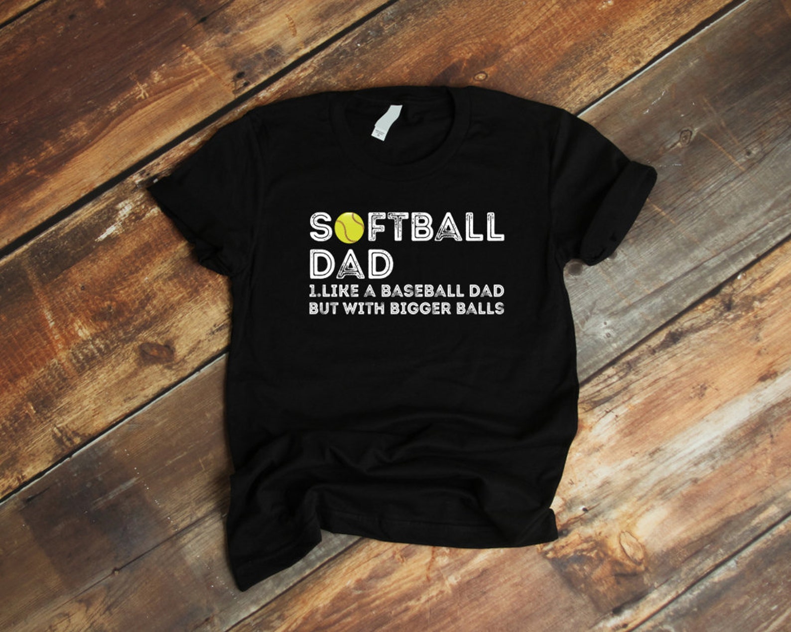 Softball Dad Like A Baseball But With Bigger Balls Svg Etsy