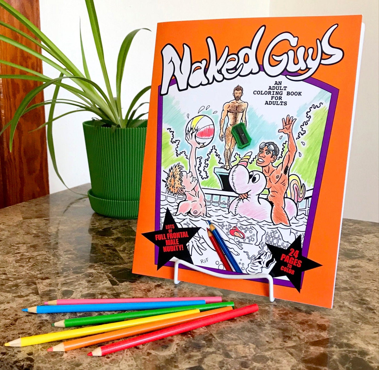 Naked Guys Adult Coloring Book Etsy