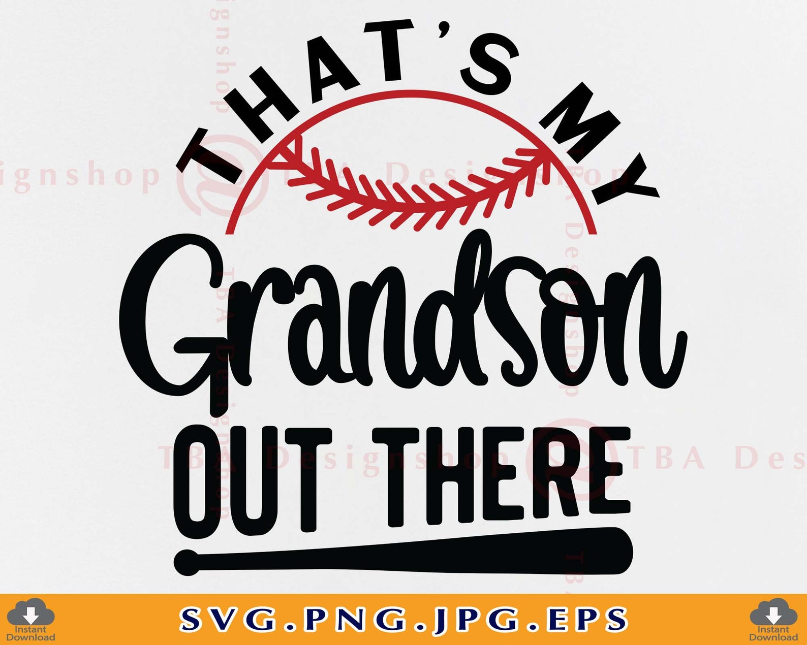 Baseball Grandson Svg Thats My Grandson Out There Svg Etsy