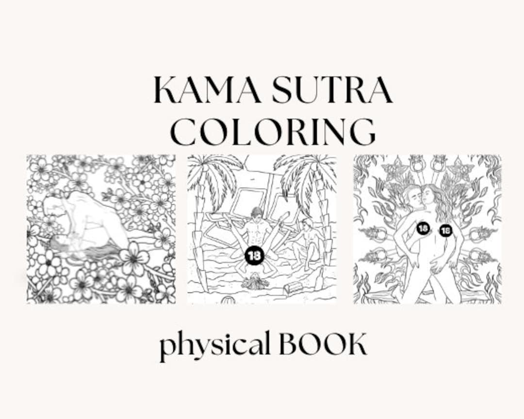 Adult Coloring Book Pages For Adults 40 Pages Kama Sutra Etsy Uk