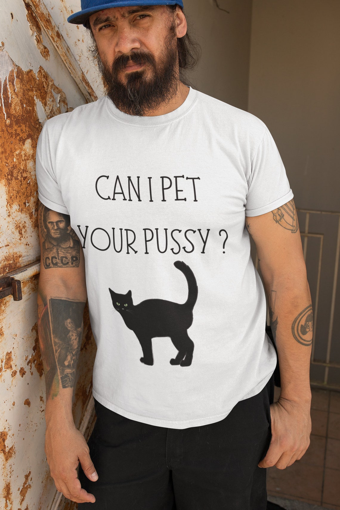 Amusing T Shirt Can I Pet Your Pussy Great T For A Etsy