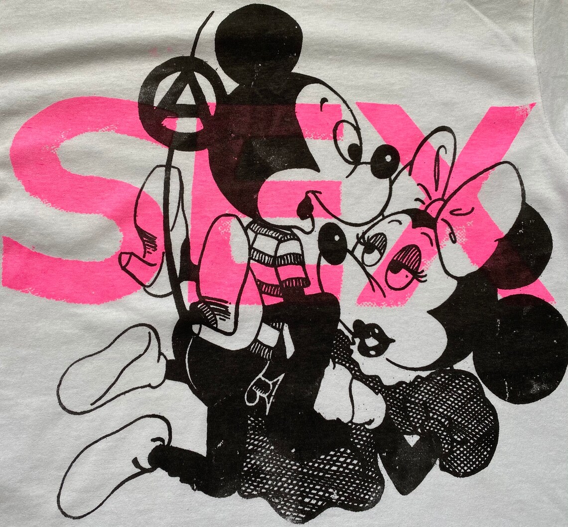 Punk Mickey Minnie Mouse Sex Tshirt Seditionaries Cartoon