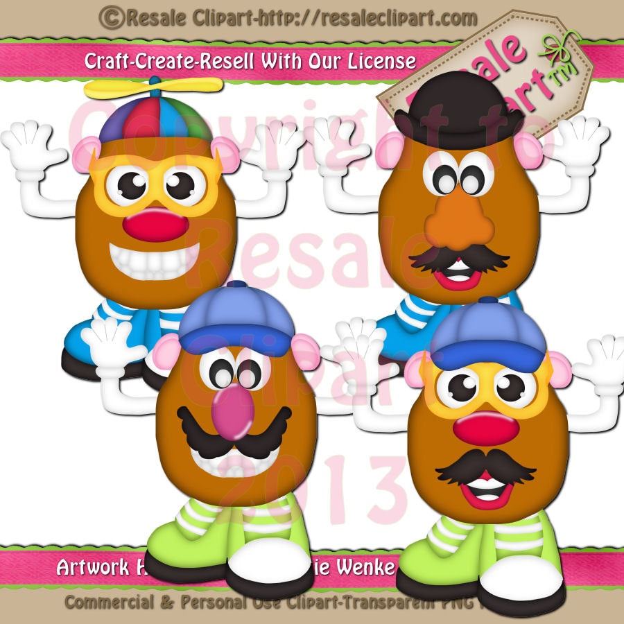 Inspired Potato Head Clipart Digital Download Etsy