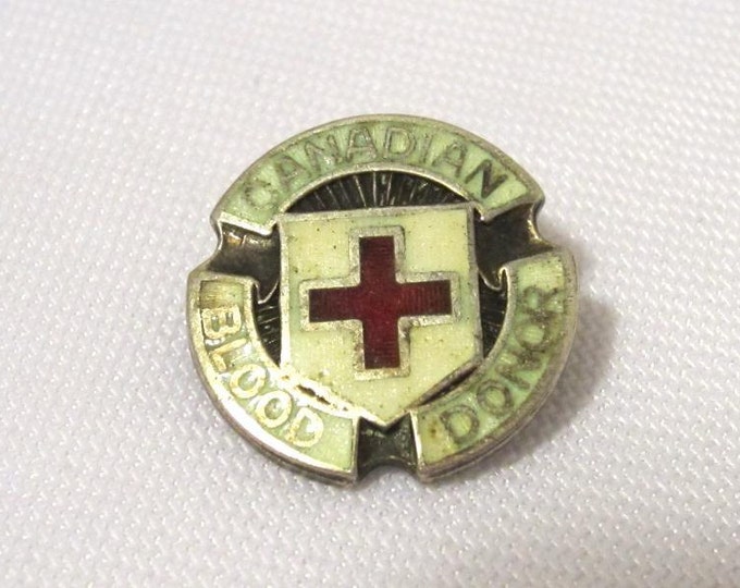 Vintage Sterling Silver Canadian Red Cross Blood Donor Pins Etsy