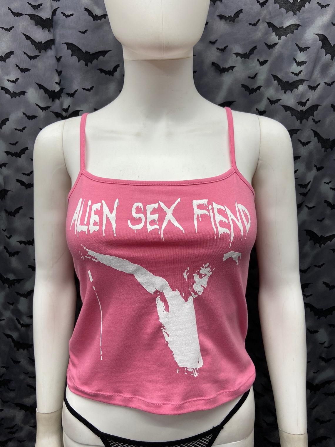 Tank Top Official Alien Sex Fiend Pink Sleeveless Tank Goth Etsy