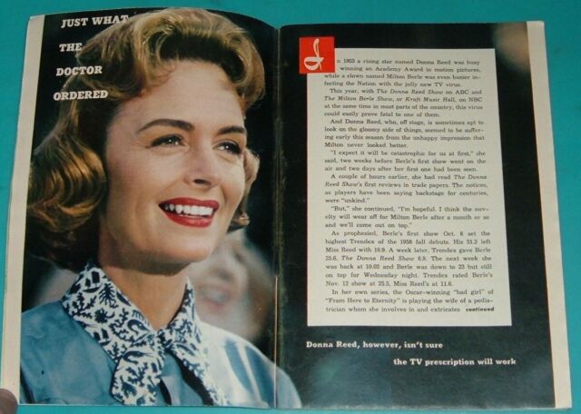 1958 Tv Article~donna Reed Show Academy Award Winner~beautiful Actress