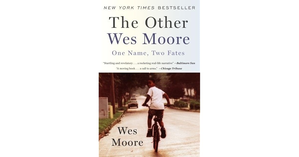 Book Giveaway For The Other Wes Moore One Name Two Fates By Wes Moore