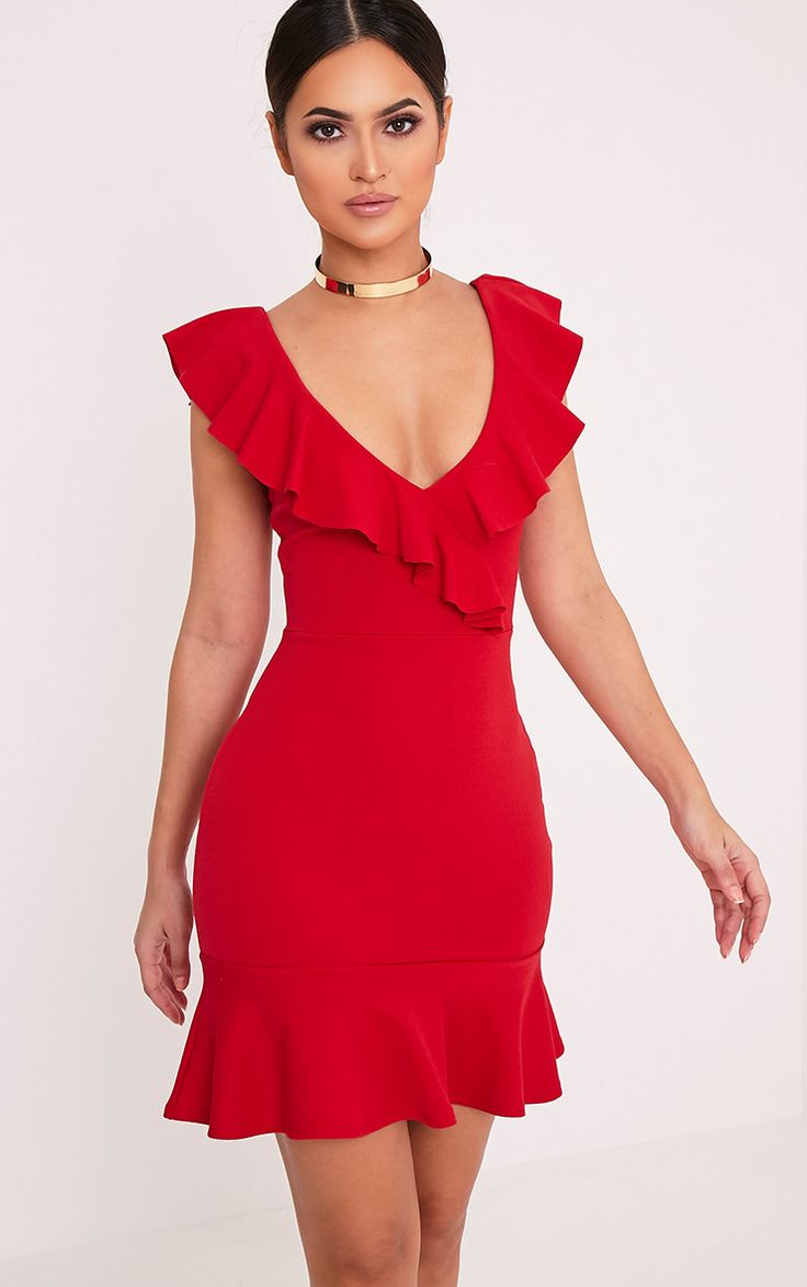 Bodycon Dresses Skin Tight Dresses Red Dress Outfit Night Red