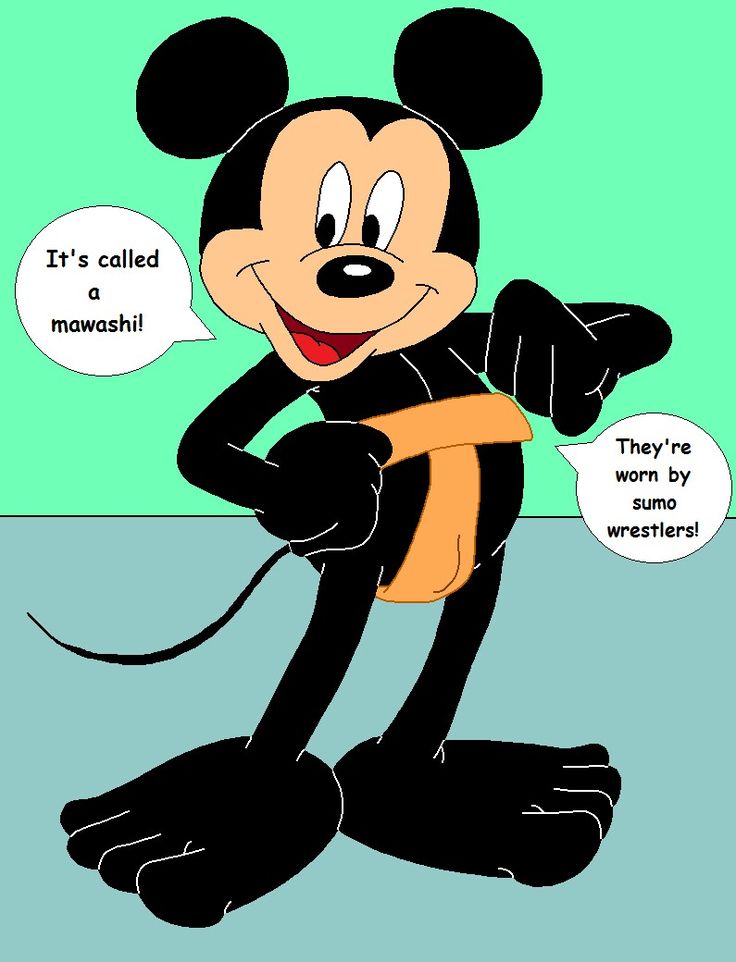 Mickey Mouse Wearing A Mowashi