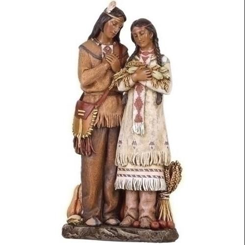 Pack Of 2 Harvest Thanksgiving Indian Couple Figures