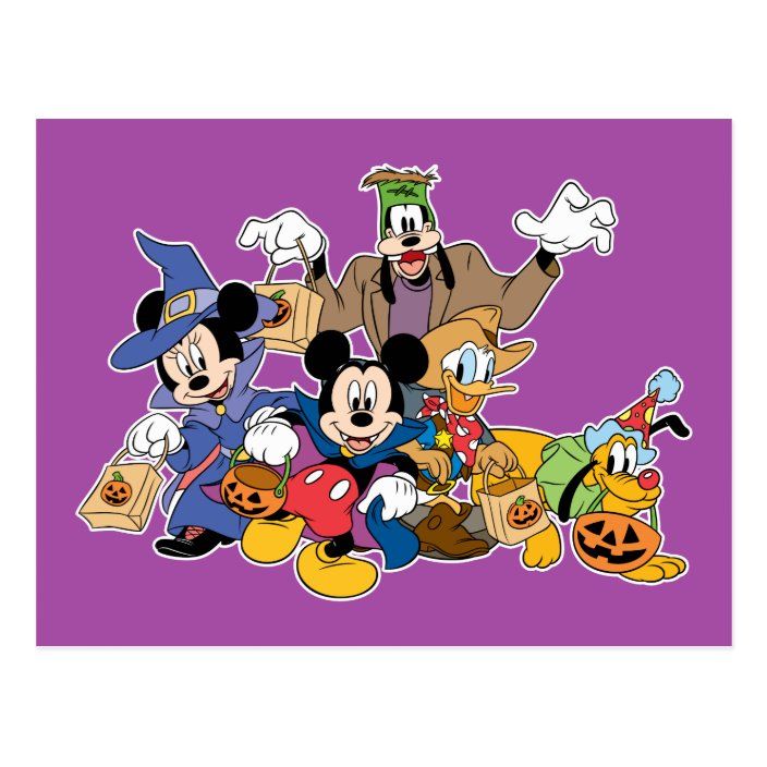 Halloween Mickey And Friends Postcard Mickey And Friends