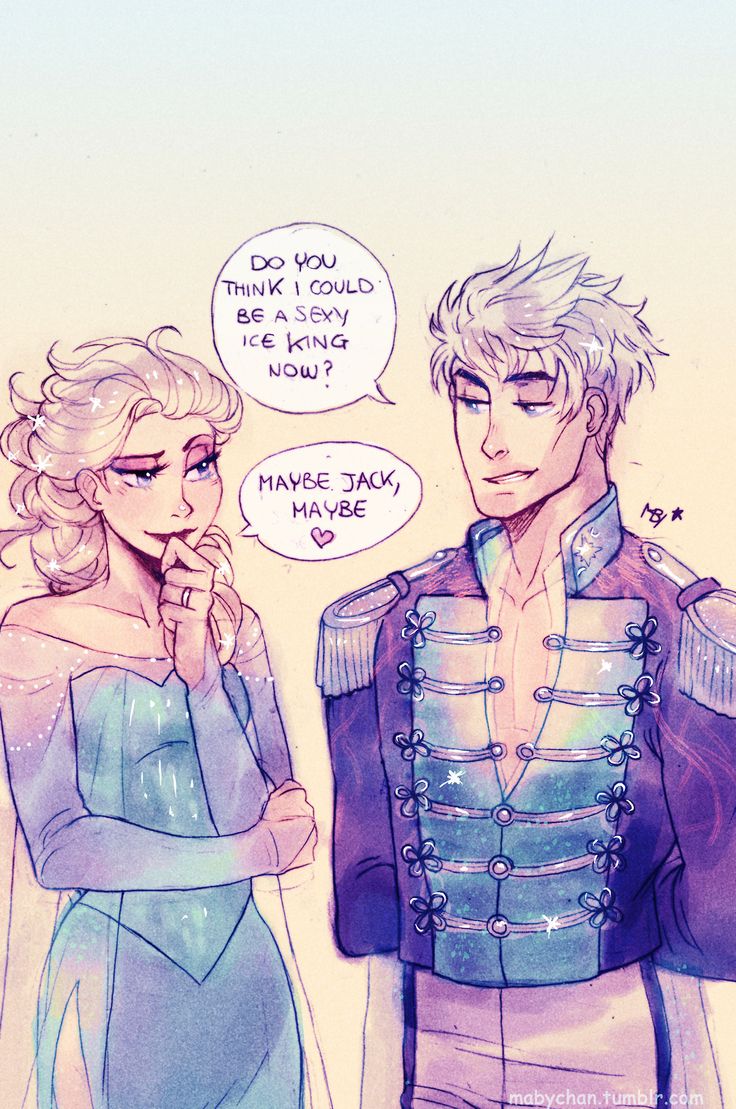 Nope ┐￣ヮ￣┌ Jelsa Again Elsa And An Older Jack Frost