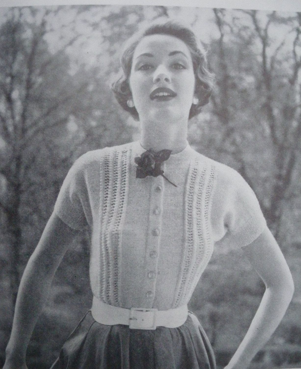 Vintage 1950s Knitting Patterns Womens Knitting Ahead Of Etsy