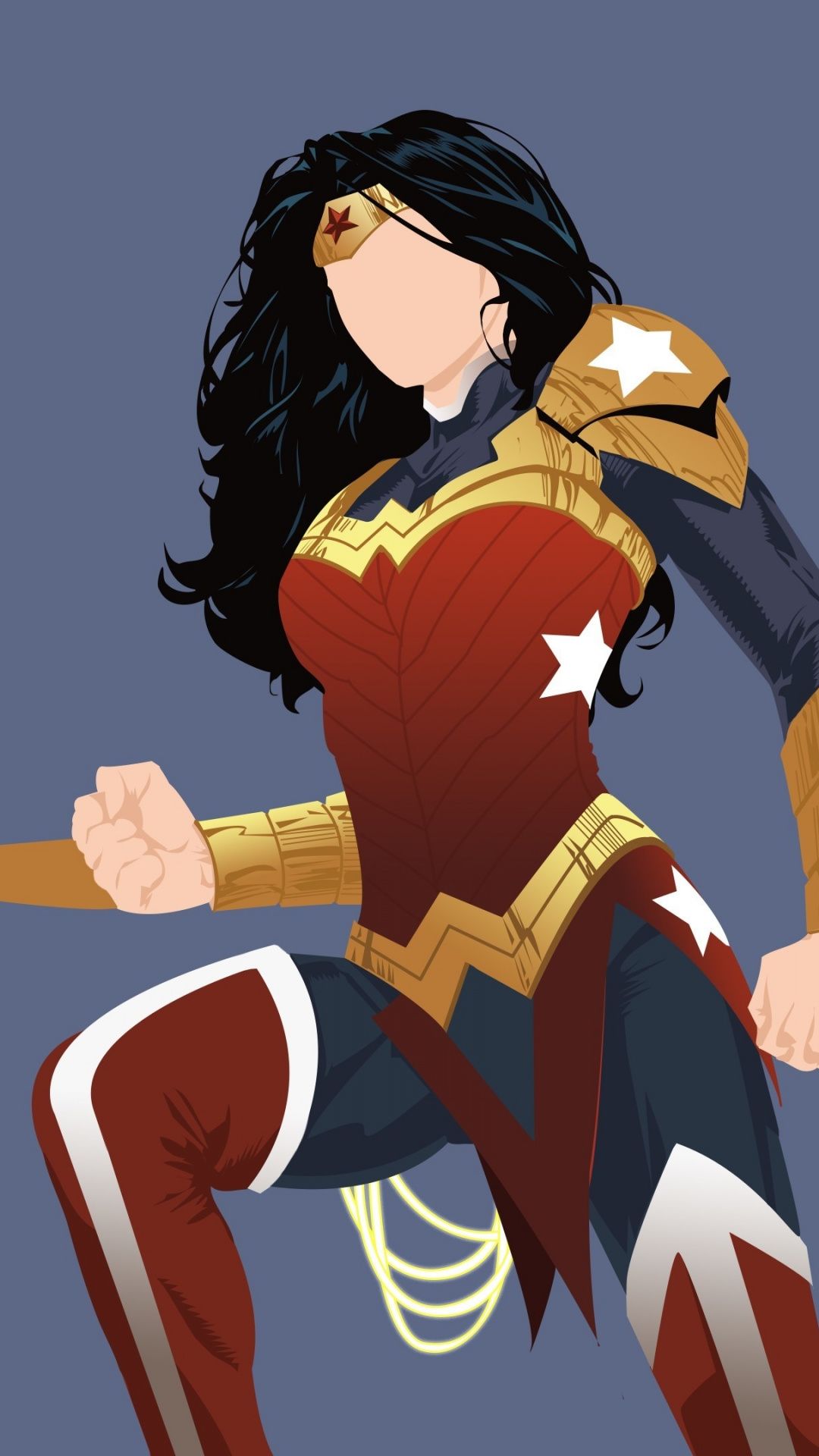Minimal Wonder Woman Superhero Art 1080x1920 Wallpaper Dc Comics