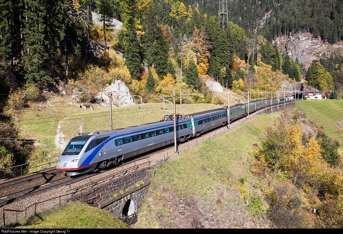 Highspeed Tilting Train Etr 470 004 Of Trenitalia On The Way From