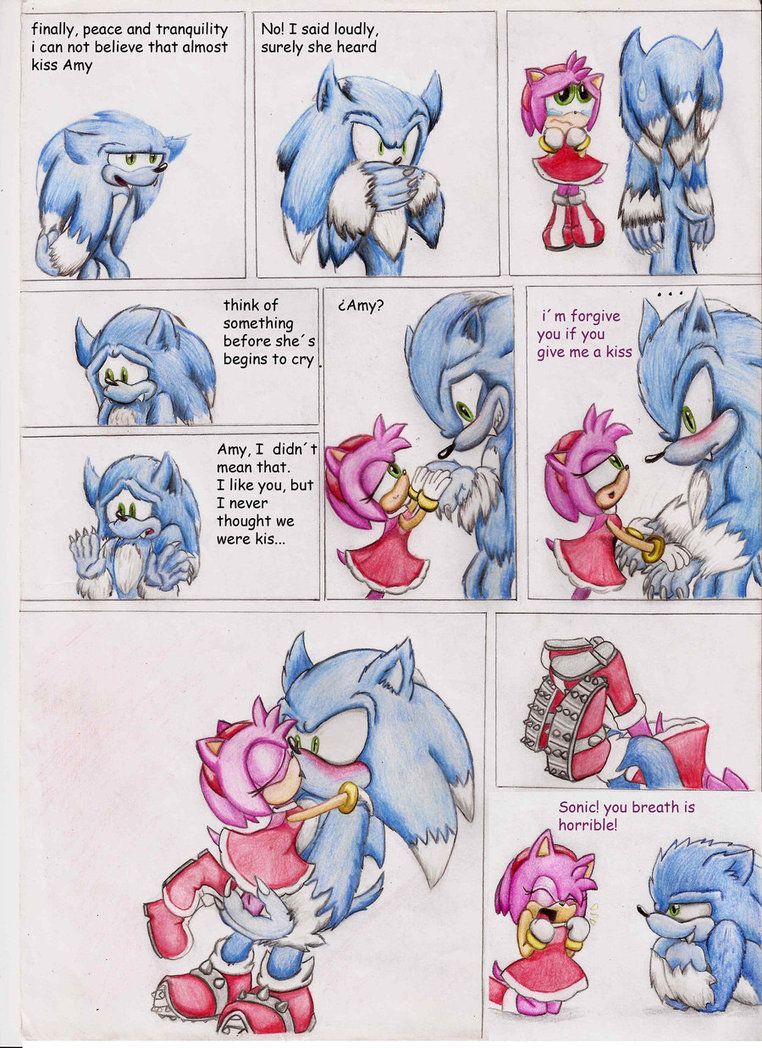 Sonic The Werehog And Amy Kiss