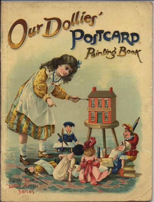 Our Dollies Postcard Painting Book Tuckdb Ephemera Vintage