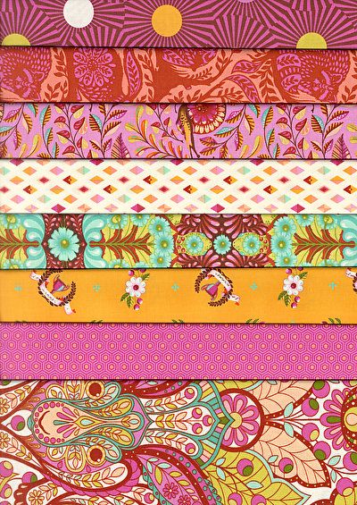 Slow And Steady Orange Crush Half Yard T Pack By Tula Pink Quilthome