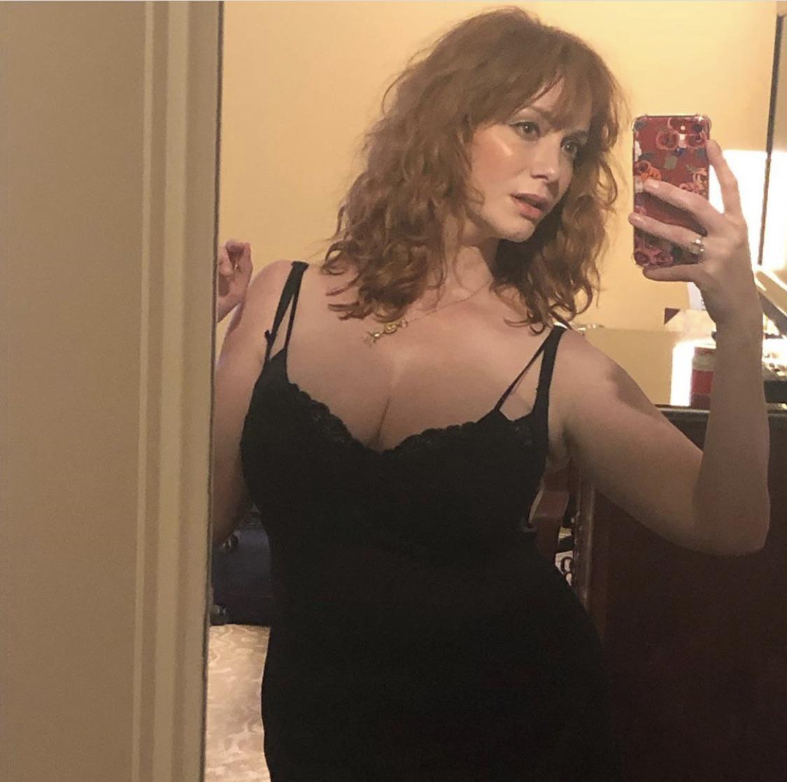 Very Hot Christina Hendricks Mirror Selfie Huge Fucking