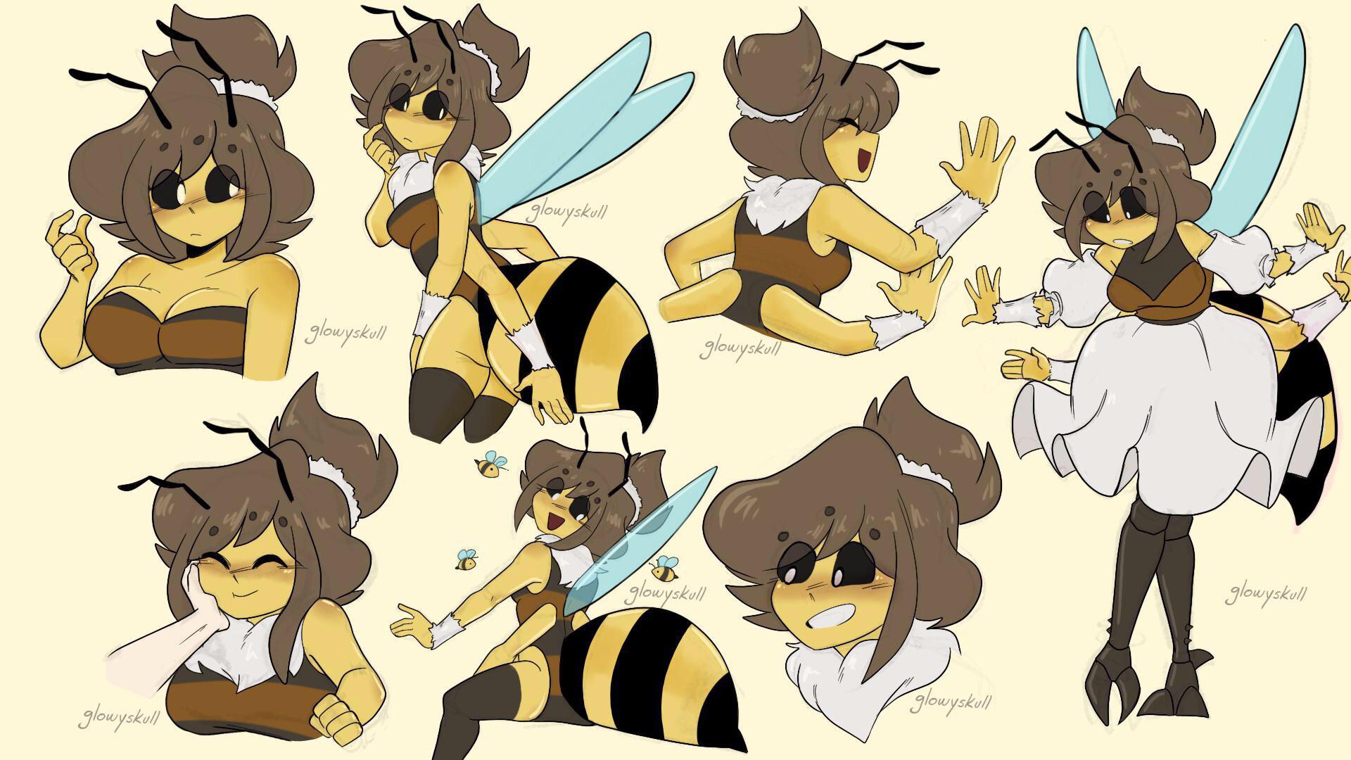 A Adorable Bee Girl By Glowyskull Rmoemorphism