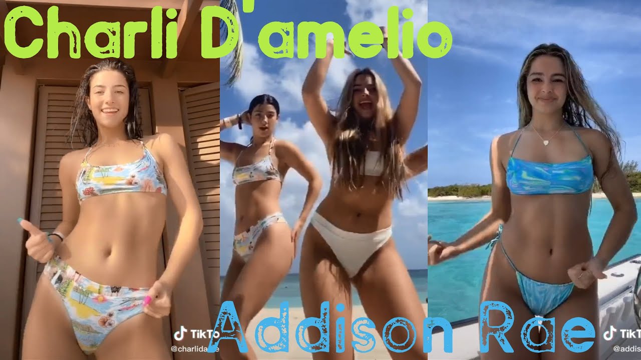 Charli Damelio Vs Addison Rae Hot Tik Tok Dances In Bikini March