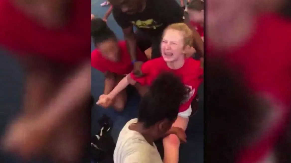 School Cheerleader Screams In Pain As Shes Forced Into Doing Splits By