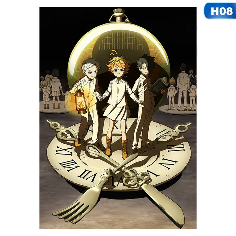 Jsqnanchi Japanese Anime The Promised Neverland Character Poster Wall