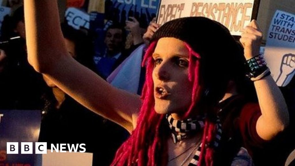 Transgender Rights Activists Protest Outside White House Bbc News