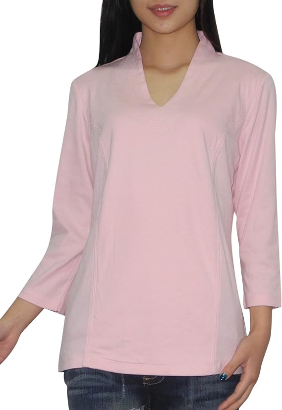 Liz Claiborne Womens V Neck 34 Sleeve T Shirttee Xl Pink