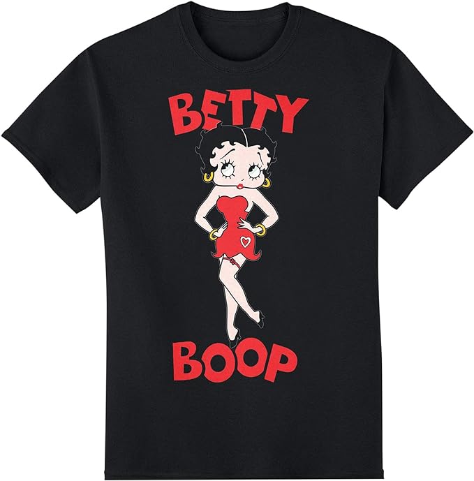 Basic Classic Betty Boop Logo Black Unisex T Shirt Clothing