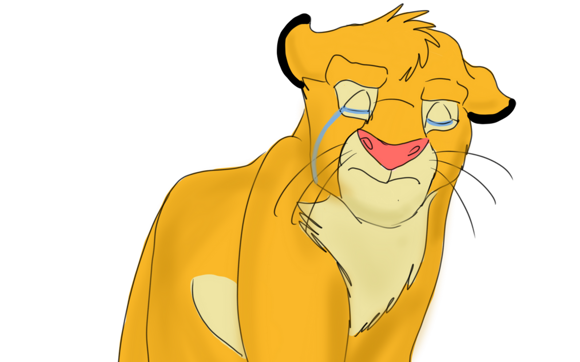 Simba Crying By Dracoawesomeness On Deviantart