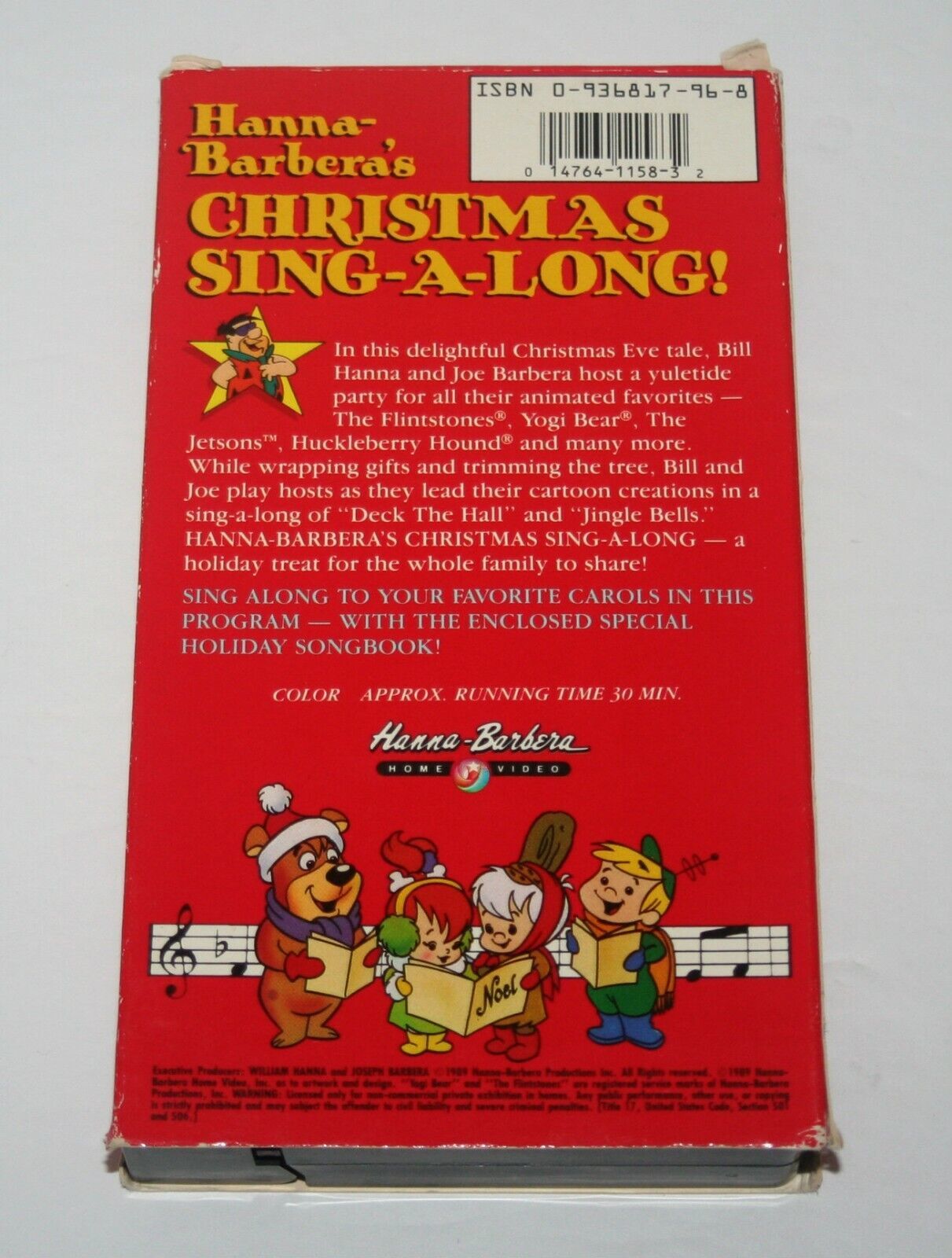 Hanna Barberas Christmas Sing A Long Vhs Tape Flintstones Hanna