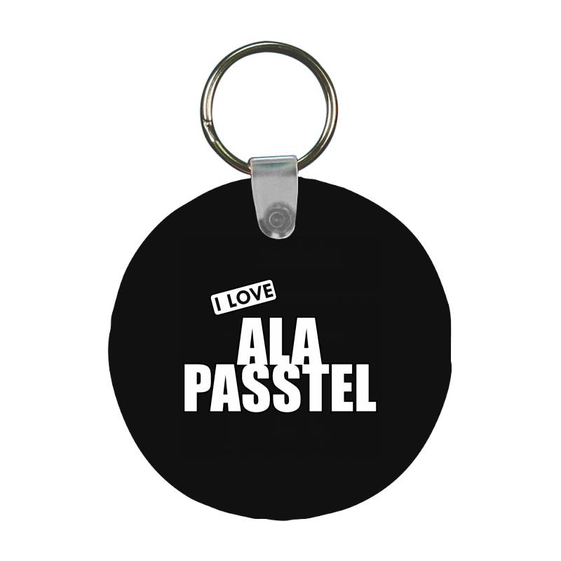 Custom I Love Ala Passtel Frp Round Keychain By Word Power Artistshot