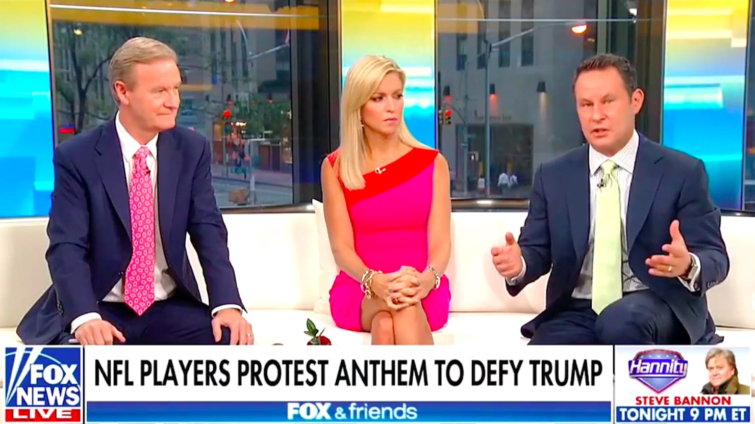 ‘fox And Friends Host Dares To Criticize Trumps Nfl Comments