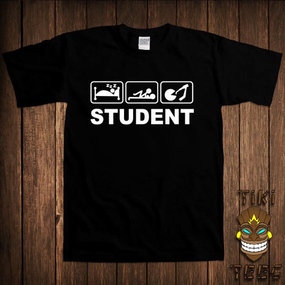 Funny College Student T Shirt Eat Sleep Sex Tee Shirt Tshirt