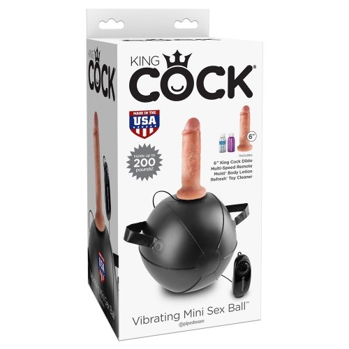 King Cock Vibrating Mini Sex Ball With 6 Dildo Flesh