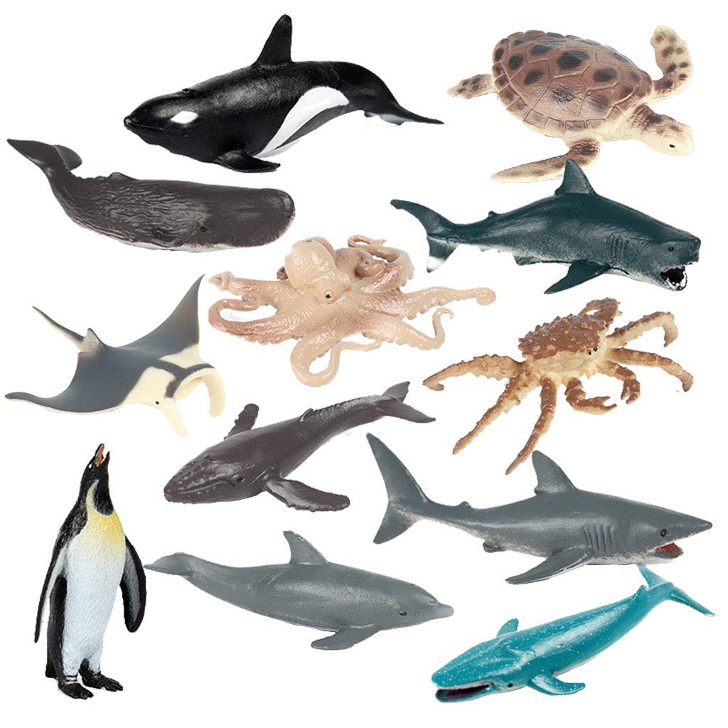 Buy Jokfeice Animal Figures 12 Pcs Realistic Plastic Marine Animals