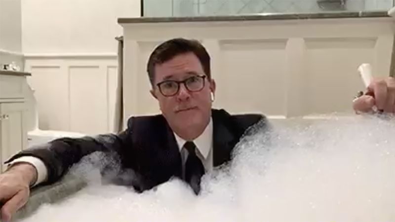 Stephen Colbert Moves Show To His Bathtub Cnn