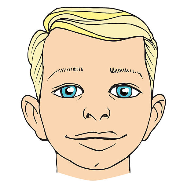 Blonde Hair Blue Eyed Guys Drawing Illustrations Royalty Free Vector