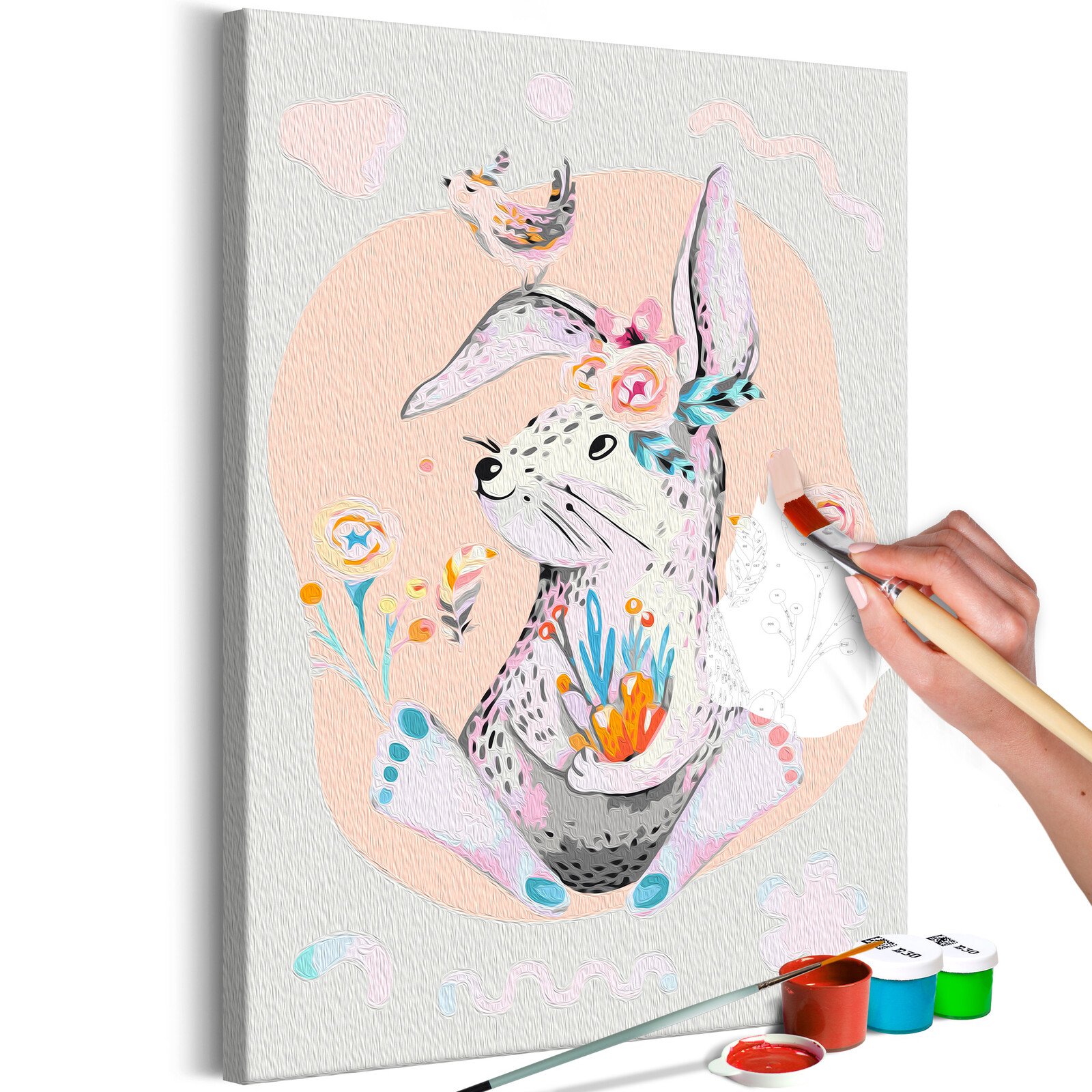 Tableau à Peindre Soi Même Colourful Rabbit