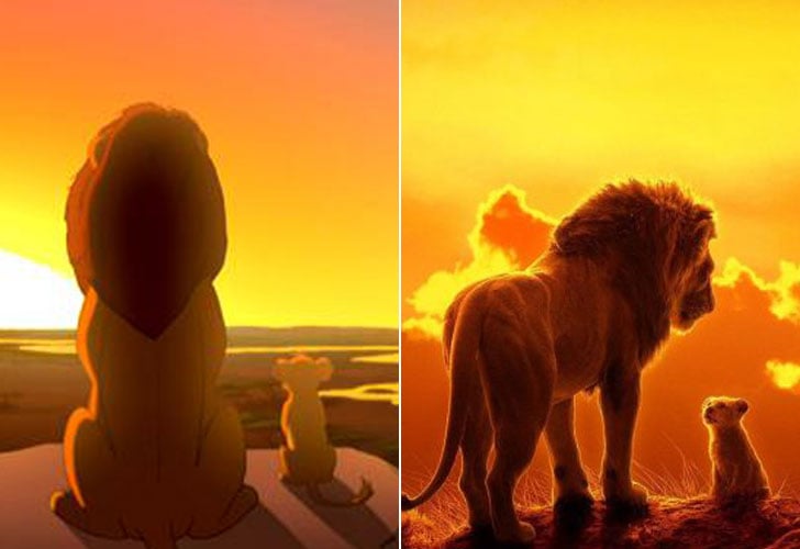 Mufasa And Simba Lion King Cartoon And Live Action Cast Side By Side