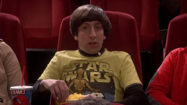 The Yellow T Shirt Star Wars Worn By Howard Wolowitz Simon Helberg