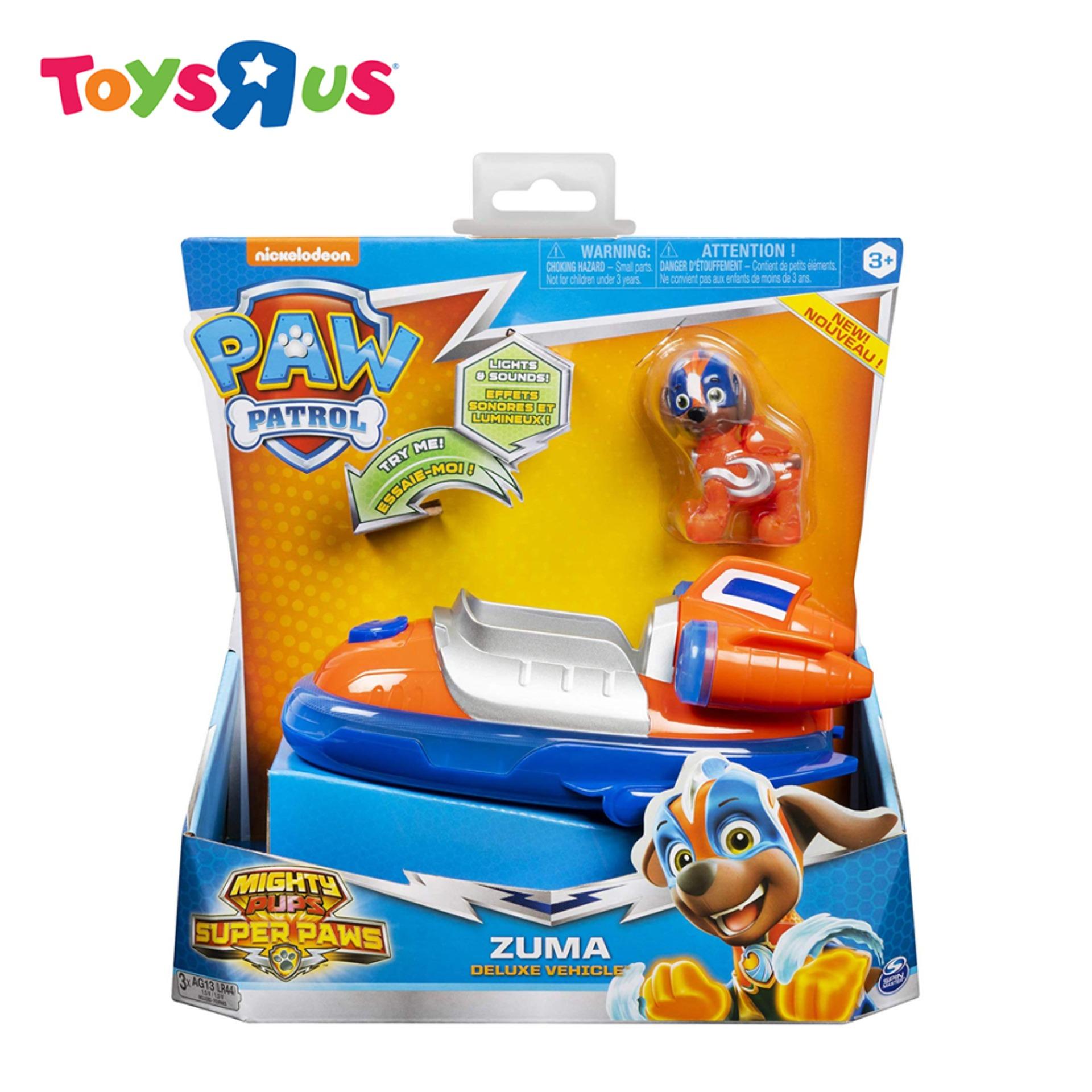 Paw Patrol Mighty Pups Super Paws Deluxe Vehicle Zuma Toys R Us