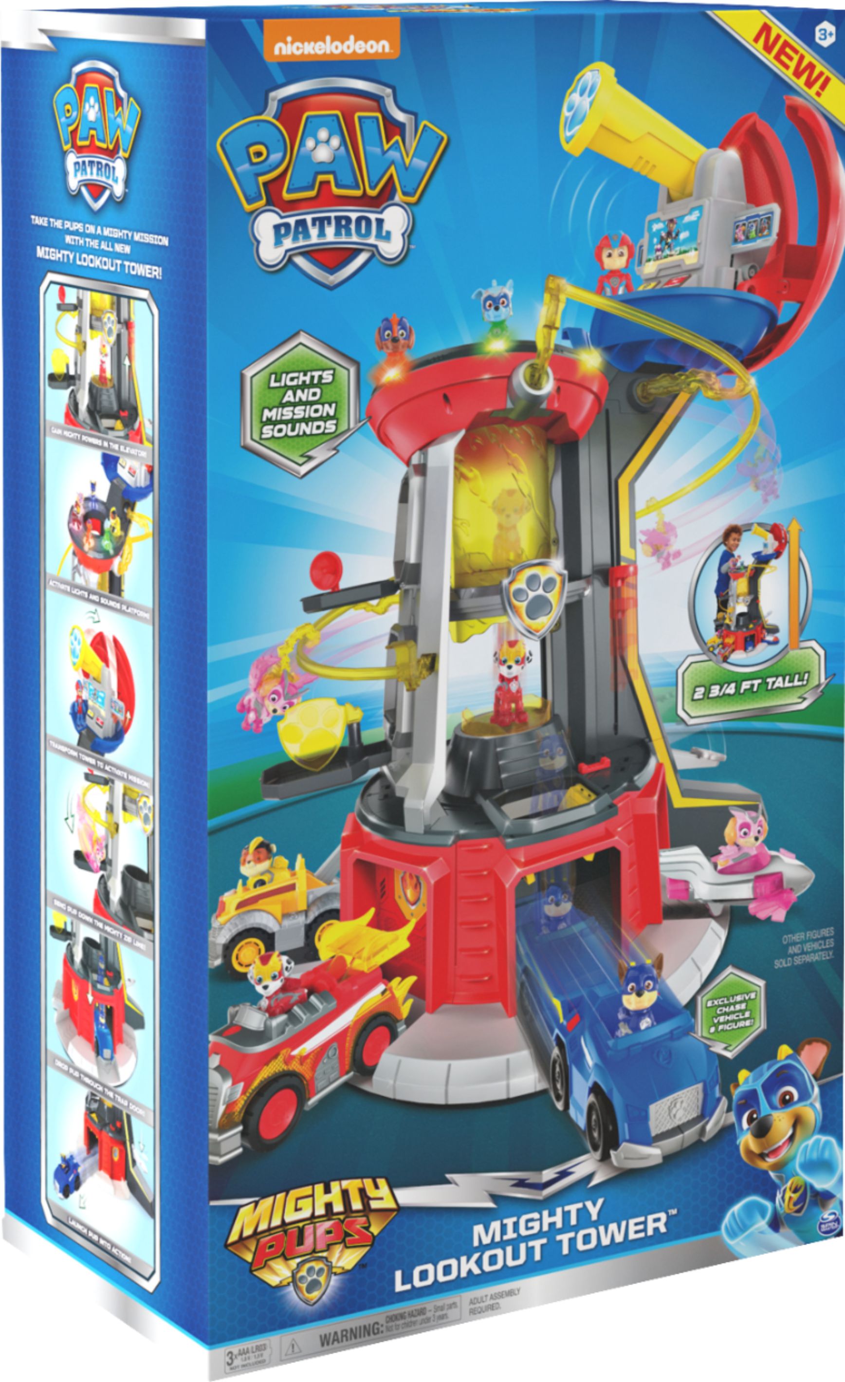 Paw Patrol Mighty Pups Lookout Tower Complete Set Town